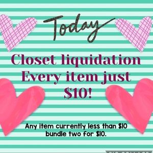 Closet Liquidation!